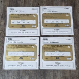 LOT 4 Packs Pioneer RMW-5 Memory Book Scrapbook 12x12 Refill 40 Pages 20 Sheets